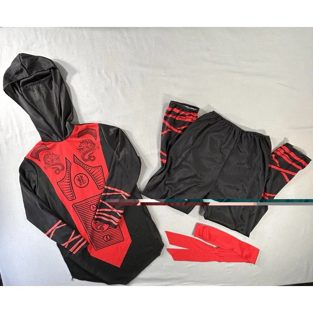 Ninja Halllween Costume Kids Small 3 Piece Set Dress Up Pretend Play